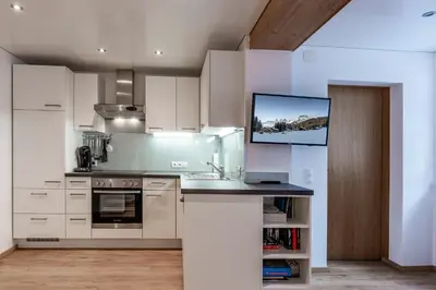 Küche/Küchenzeile in der Unterkunft Appartement Mangeng