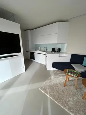 Küche/Küchenzeile in der Unterkunft Seeblick Appartements Henle