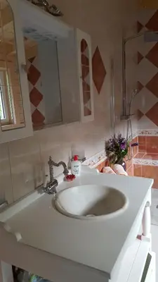 Ein Badezimmer in der Unterkunft Schwedenhaus Eichenberg