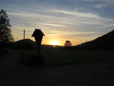 Blick auf den Sonnenuntergang/Sonnenaufgang von des Ferienhauses aus oder aus der Nähe