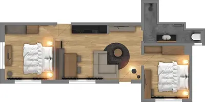 Ein Bett oder Betten in einem Zimmer der Unterkunft Fürmesli Appartements