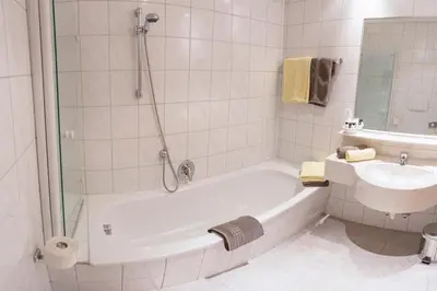 Ein Badezimmer in der Unterkunft Appartements Spullersee