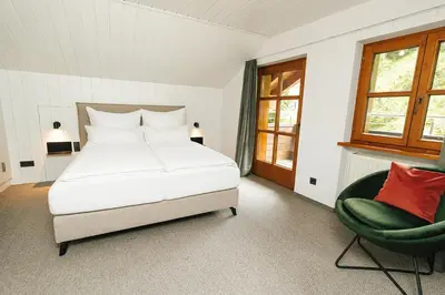 Ein Bett oder Betten in einem Zimmer der Unterkunft Margarethe Apartments Lech