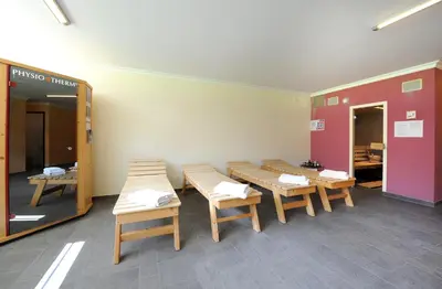 Ein Sitzbereich in der Unterkunft Apartments Susanne