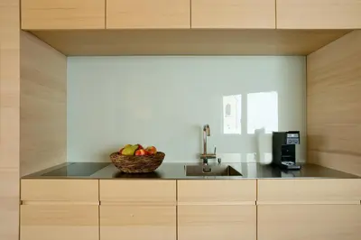 Küche/Küchenzeile in der Unterkunft WarthsAp Apartmenthaus