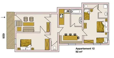 Grundriss der Unterkunft Chalet Rüfikopf