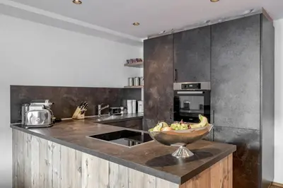 Küche/Küchenzeile in der Unterkunft Bühlhof Appartements