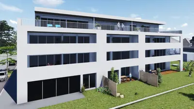 Das Gebäude in dem sich die Ferienwohnung befindet