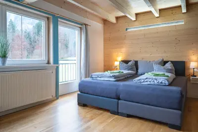 Ein Sitzbereich in der Unterkunft Haus Alpina