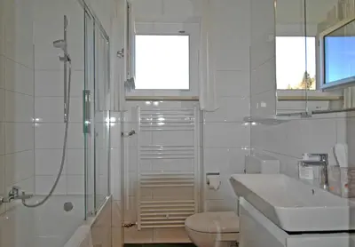 Ein Badezimmer in der Unterkunft Ferienhaus Ahorn