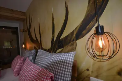 Ein Bett oder Betten in einem Zimmer der Unterkunft Wuerttemberger Haus - Hütte