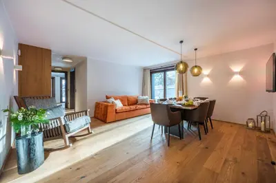 Ein Sitzbereich in der Unterkunft Nidus Luxury Apartments