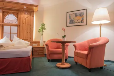 Ein Bett oder Betten in einem Zimmer der Unterkunft Hotel Vitalquelle Montafon