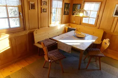 Ein Sitzbereich in der Unterkunft Landhaus Tenne