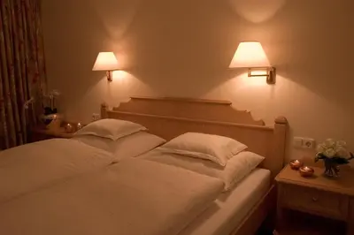 Ein Bett oder Betten in einem Zimmer der Unterkunft Pension Gallus