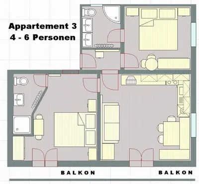 Grundriss der Unterkunft Haus Feuerstein