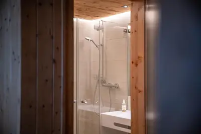 Ein Badezimmer in der Unterkunft Hotel Gasthaus Schäfle