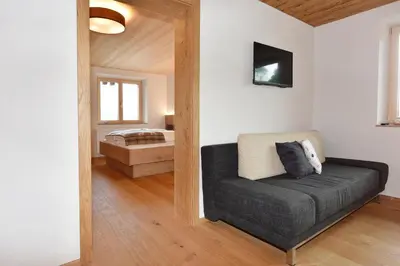 Ein Sitzbereich in der Unterkunft Bergerhof Fontanella