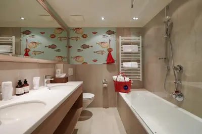 Ein Badezimmer in der Unterkunft Boutique-Hotel Schmelzhof