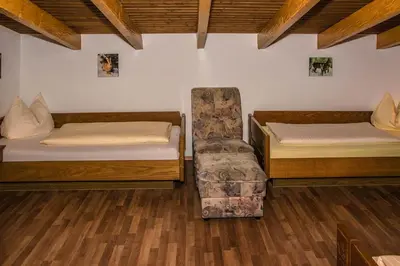 Ein Bett oder Betten in einem Zimmer der Unterkunft Haus Saroja