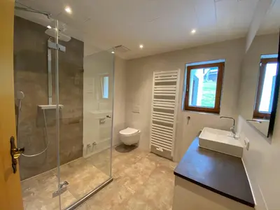 Ein Badezimmer in der Unterkunft Gatterhof