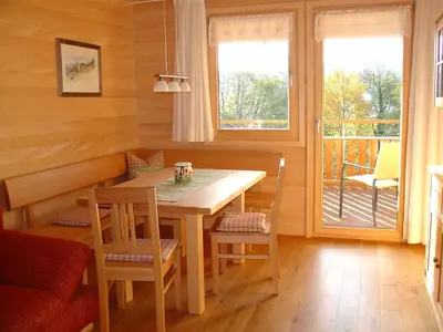 Ein Sitzbereich in der Unterkunft Ferienbauernhof Schneider