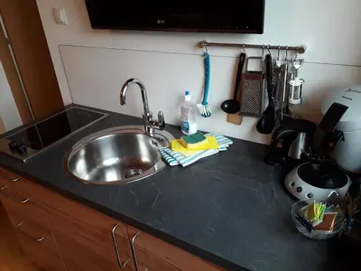 Küche/Küchenzeile in der Unterkunft Haus Hagspiel