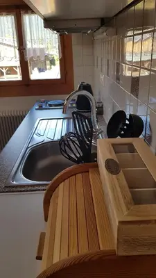 Küche/Küchenzeile in der Unterkunft Ferienwohnung Apres Ski