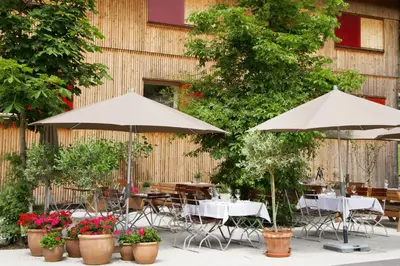 Ein Garten an der Unterkunft Gasthof Taube