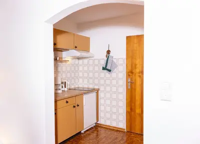 Küche/Küchenzeile in der Unterkunft Gästehaus Etschmann