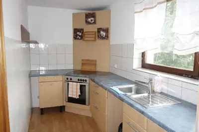 Küche/Küchenzeile in der Unterkunft Wirtshaus zum Stern