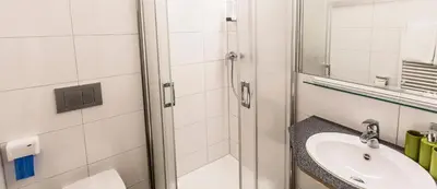 Ein Badezimmer in der Unterkunft Gästehaus-Pension Barbara