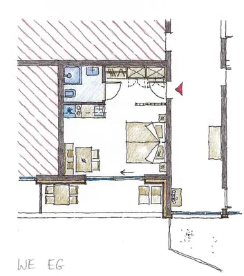 Grundriss der Unterkunft Appartementhaus Uga