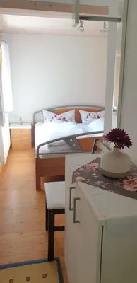 Ein Bett oder Betten in einem Zimmer der Unterkunft Haus Feuerstein