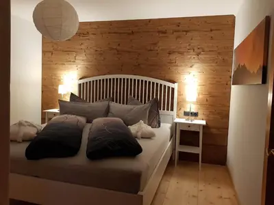 Ein Bett oder Betten in einem Zimmer der Unterkunft Panorama Chalet Montafon