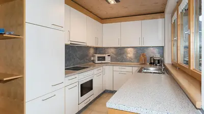 Küche/Küchenzeile in der Unterkunft Appartements Madlener