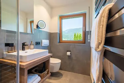 Ein Badezimmer in der Unterkunft Gästehaus Strasser