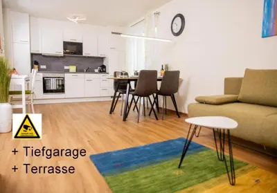 Küche/Küchenzeile in der Unterkunft Cityapartment Dornbirn 50qm zentral in Bahnhofsnähe mit TG