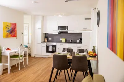 Küche/Küchenzeile in der Unterkunft Cityapartment Dornbirn 50qm zentral in Bahnhofsnähe mit TG