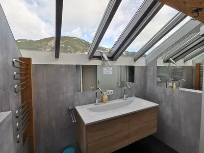 Ein Badezimmer in der Unterkunft Apartment Bergführer