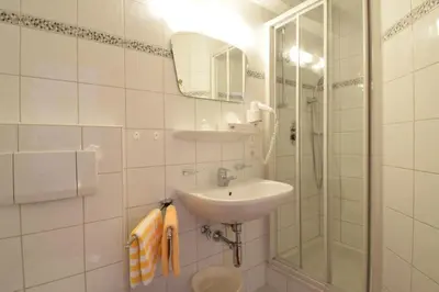 Ein Badezimmer in der Unterkunft Haus Jehle