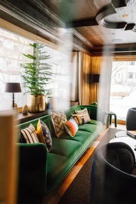 Ein Sitzbereich in der Unterkunft Appart Hotel Knappaboda