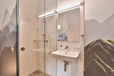 Ein Badezimmer in der Unterkunft Wald 12 Ferienhaus