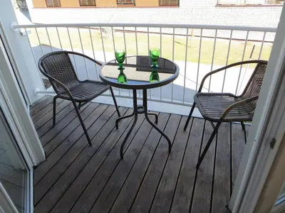 Ein Balkon oder eine Terrasse in der Unterkunft Ferienwohnung bei Maly