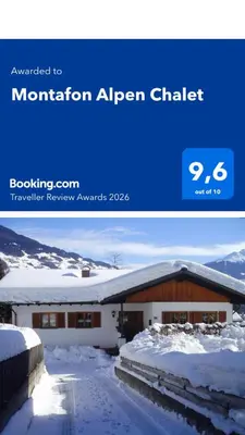 Ein allgemeiner Bergblick oder ein Berglick von des Chalets aus