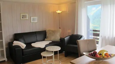 Ein Sitzbereich in der Unterkunft Ferienhaus Windegge