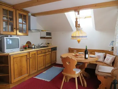 Küche/Küchenzeile in der Unterkunft Gästehaus am Berg