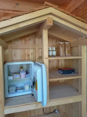 Küche/Küchenzeile in der Unterkunft Ferienhaus am Waldrand von Egg Bregenzer Wald