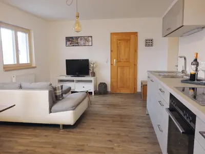 Küche/Küchenzeile in der Unterkunft Apartment Silbertal - Ferienwohnung