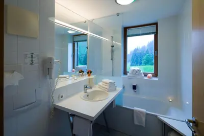 Ein Badezimmer in der Unterkunft Widderstein Apartments